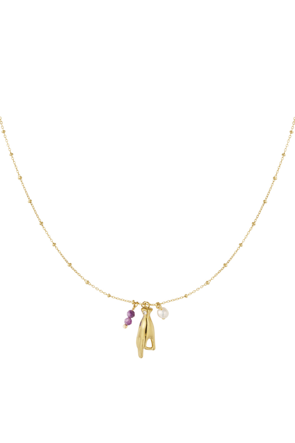 Collier Avec Breloque Main Ouverte