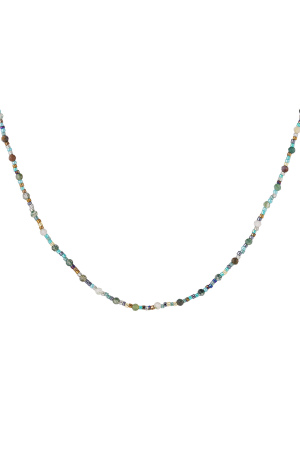 Collier Colcouleur Oré Pierre Naturelle - Couleur Or Vert h5