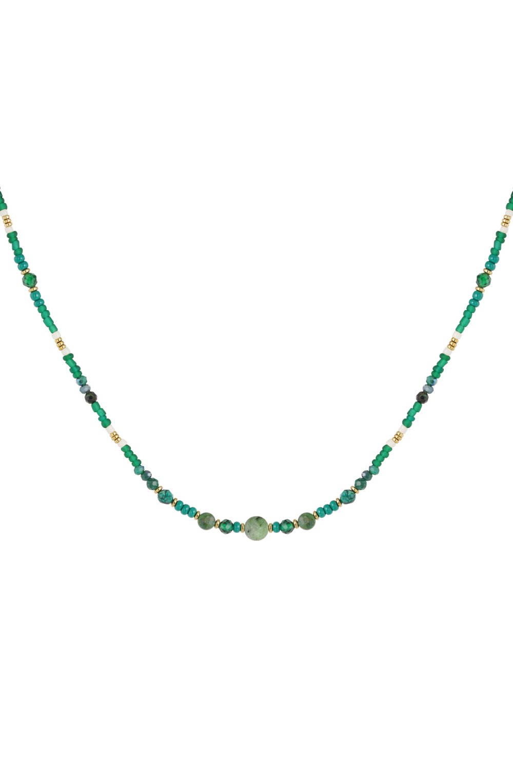 Collier Perles Vertes