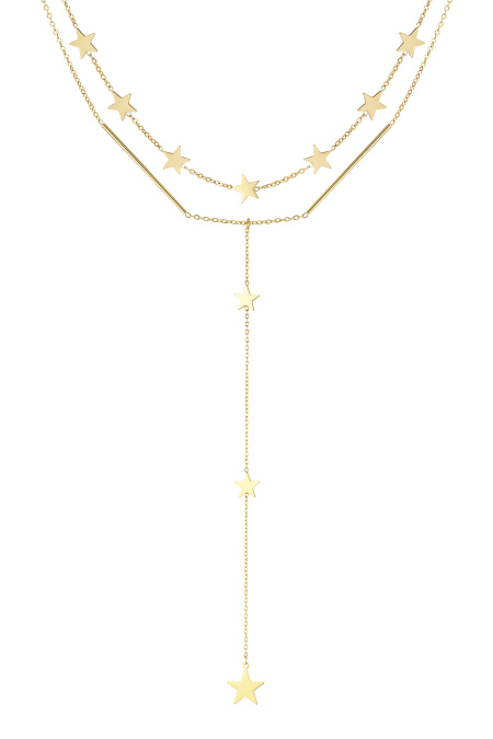 Collier centre de table étoiles - doré