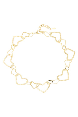 Collier Coeurs Connectés Doré h5 