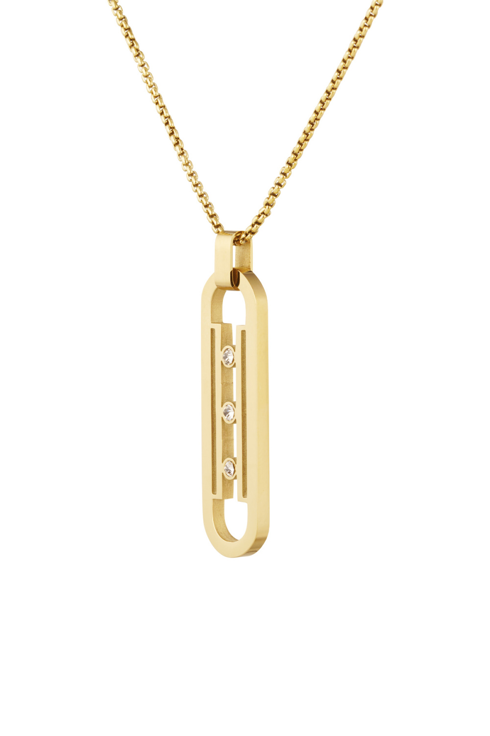 Collier Lien Pierres - Doré Image2