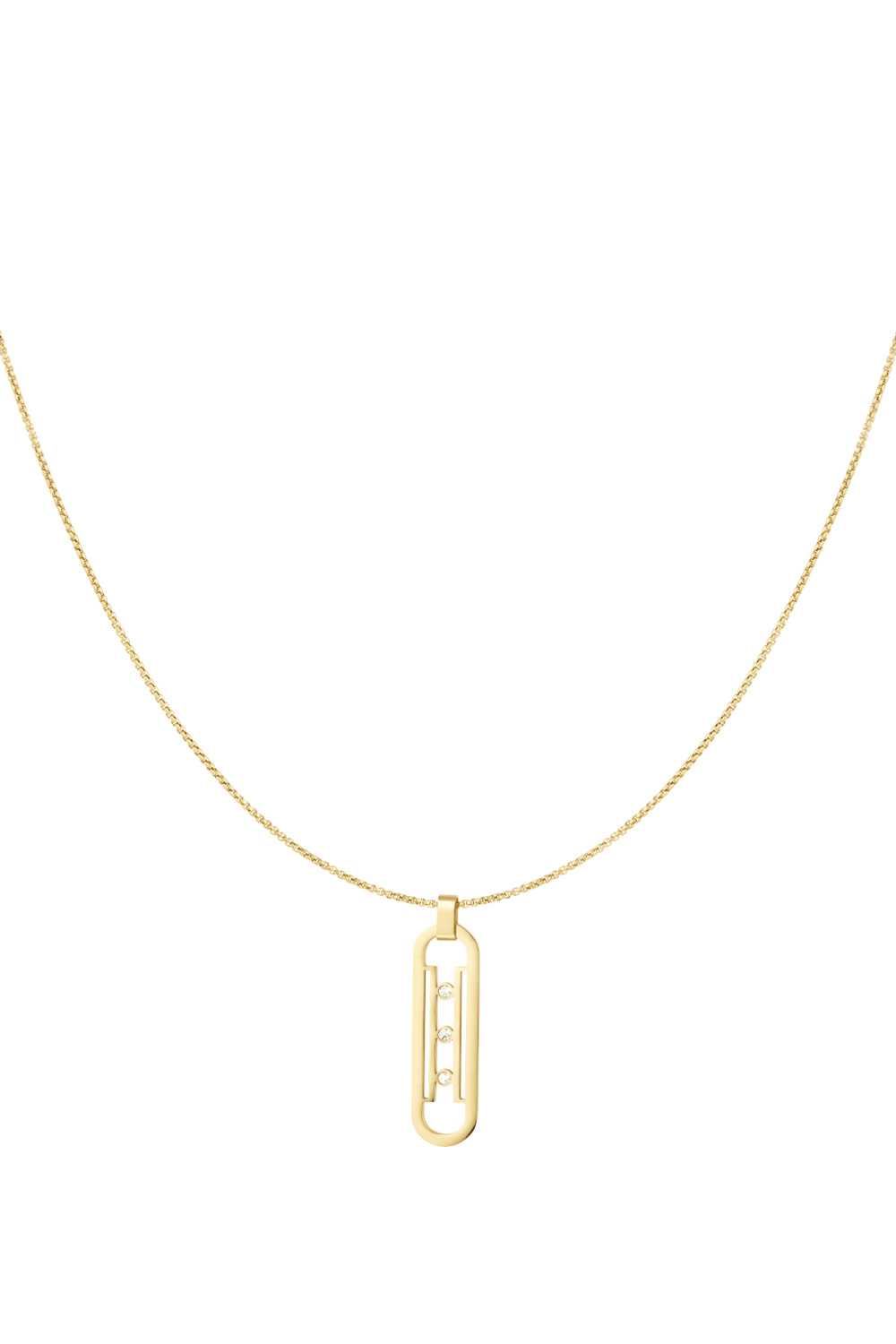 Collier Lien Pierres - Doré 