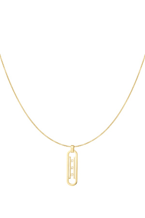 Collier Lien Pierres - Doré h5 