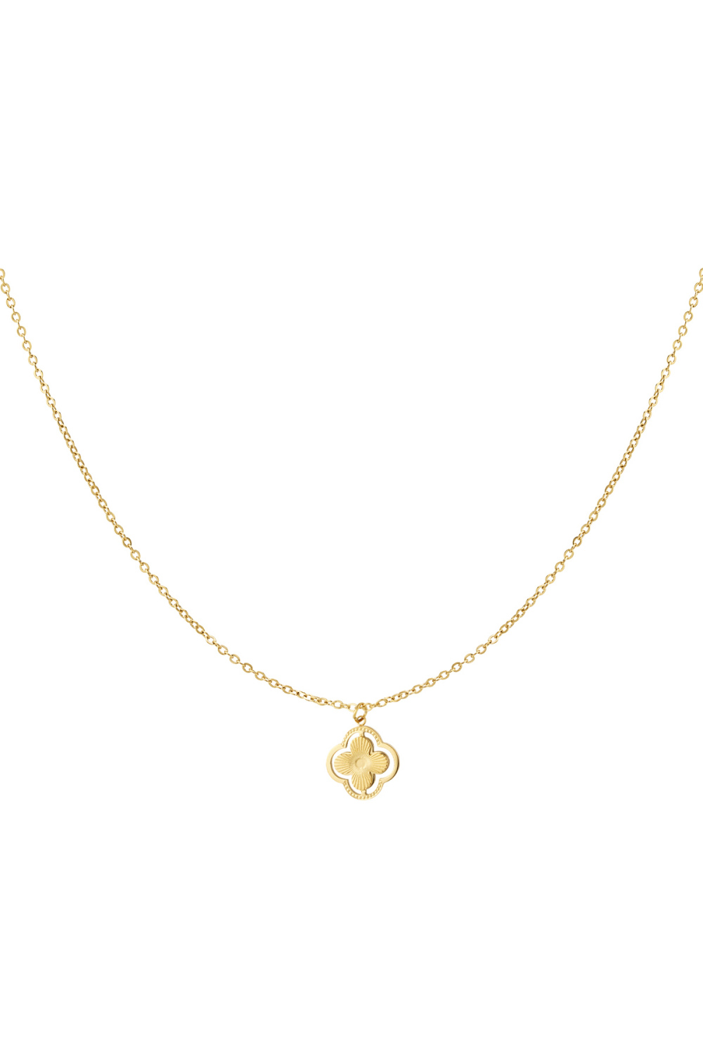 Collier Double Trèfle - Doré 