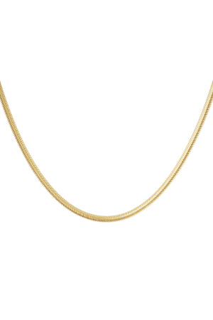 Collier Plat Avec Imprimé - Doré-4.0Mm h5 