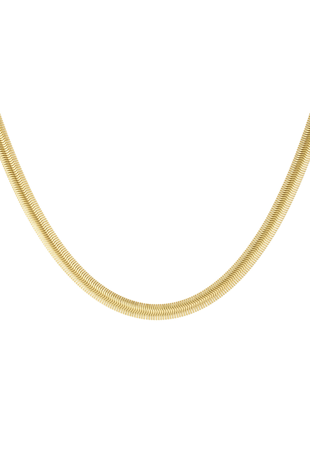 Collier Plat Avec Imprimé - Doré-6.0Mm 
