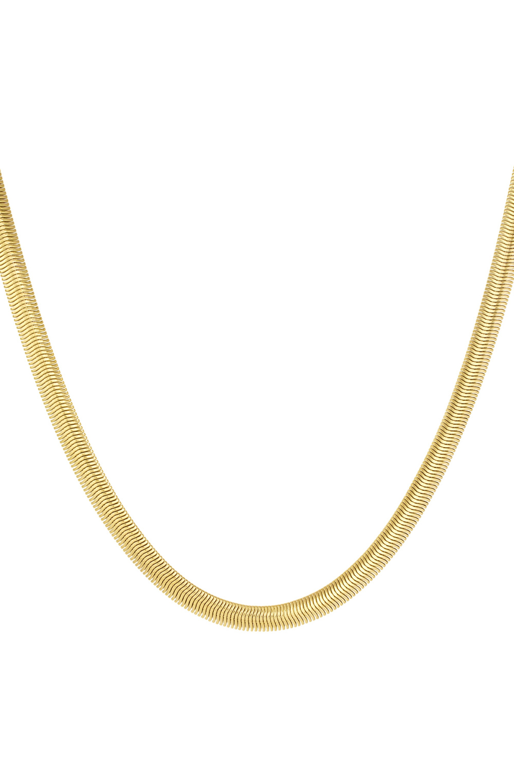 Chaîne Unisexe Plate Avec Structure - Couleur Or-6.0Mm
