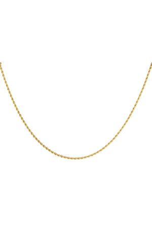 Collier Unisexe Torsadé Court - Doré-2.0Mm h5