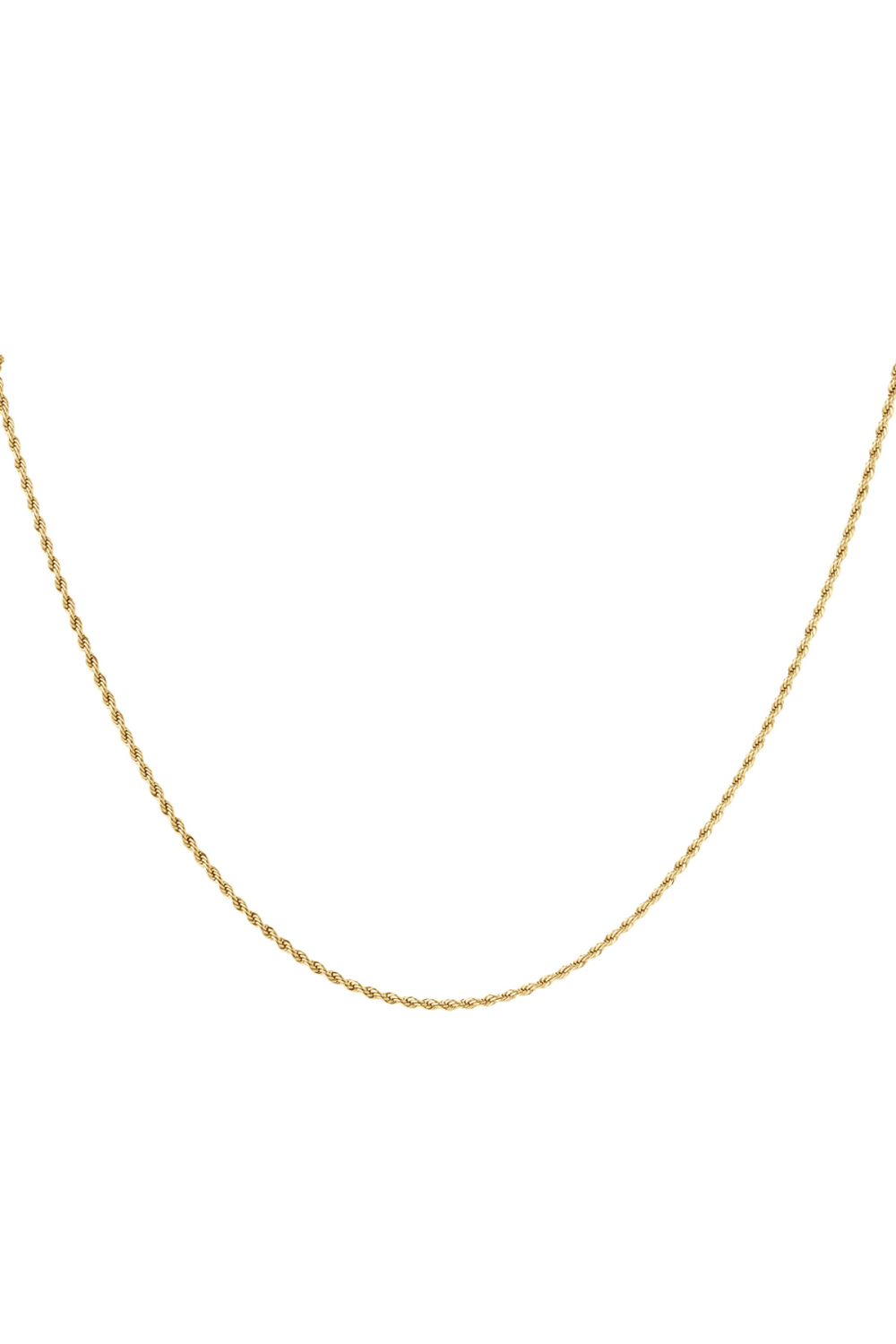 Collier Torsadé Fin - Doré-2.0Mm 