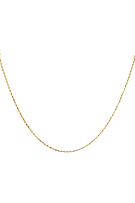 Collier torsadé fin - doré-2.0MM