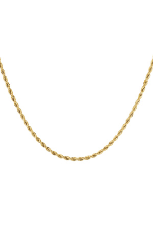 Collier Unisexe Torsadé 50Cm - Doré-4.0Mm h5 