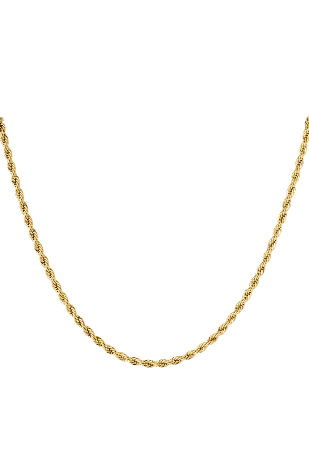Chaîne Tcouleur Orsadée Unisexe Longue 60Cm - Couleur Or-4.0Mm 