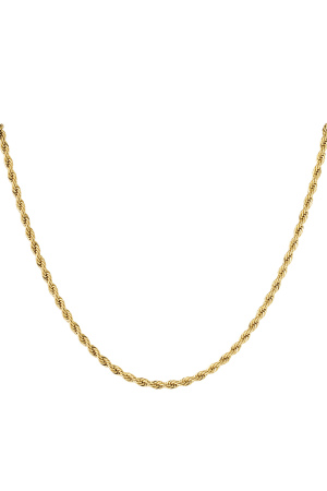Chaîne Tcouleur Orsadée Unisexe Longue 60Cm - Couleur Or-4.0Mm h5 