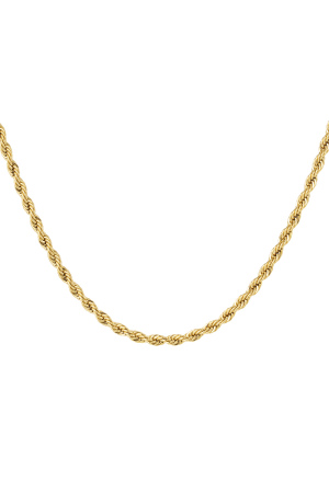 Collier Unisexe Torsadé - Doré - 4.5Mm h5