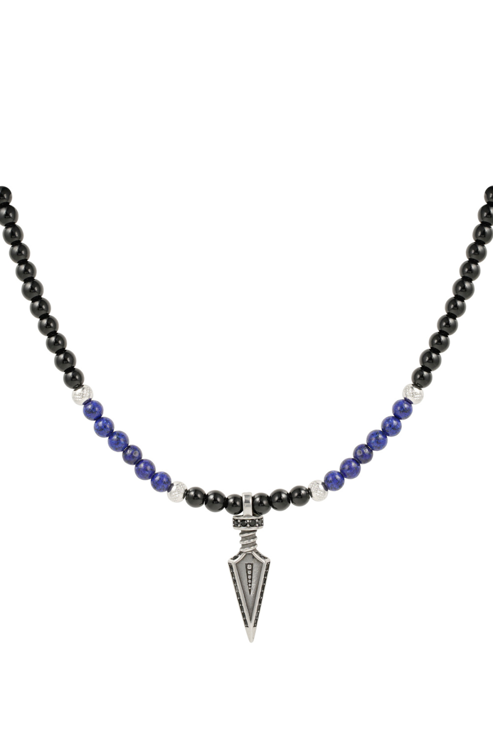 Collier Perles Avec Breloque Homme