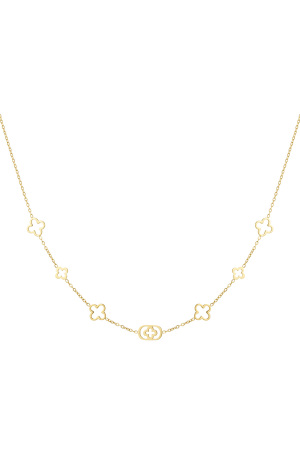 Collier Classique À Breloques Trèfle À Quatre Feuilles h5 