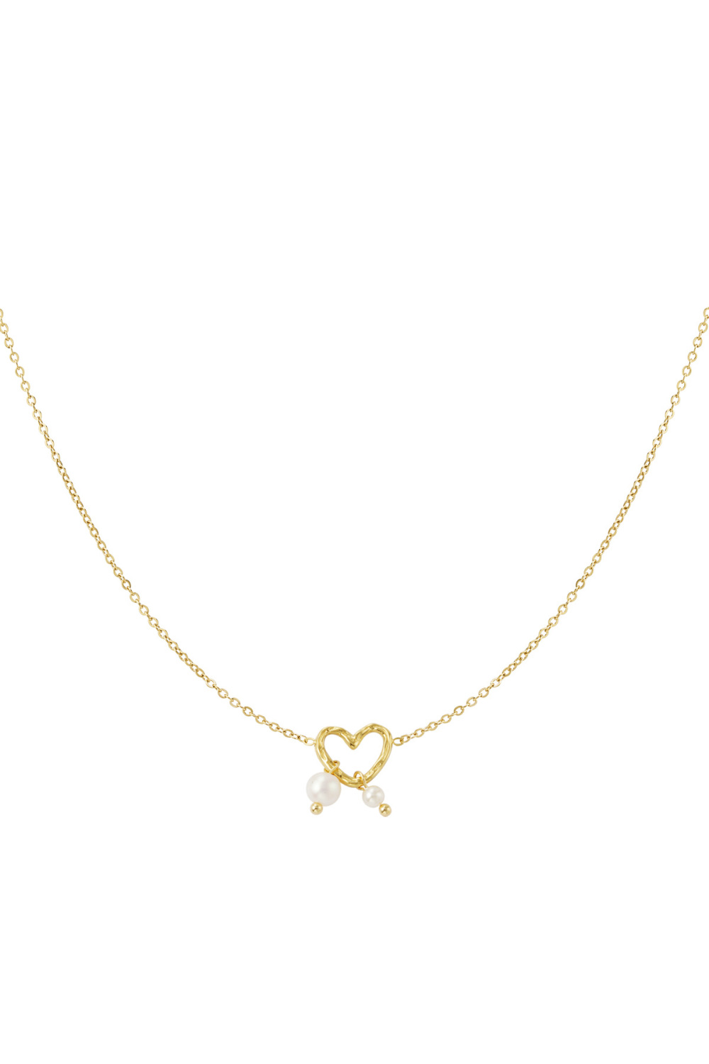 Collier Perle Amour - Doré