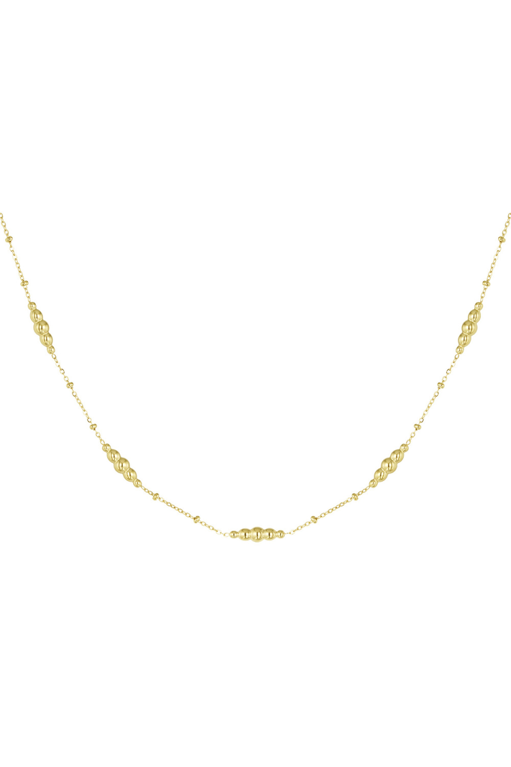 Collier Simple Avec Breloques Torsadées - Doré  