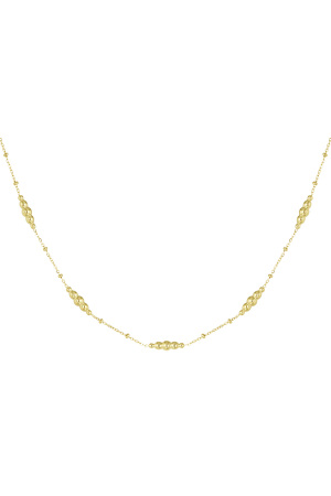 Collier Simple Avec Breloques Torsadées - Doré  h5 