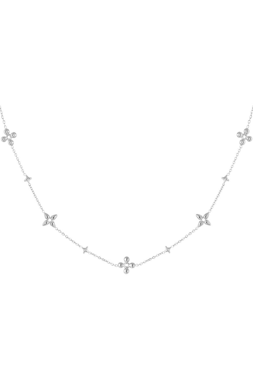 Collier De Fête Fleuri - Doré (Pack With Plastic Bag)
