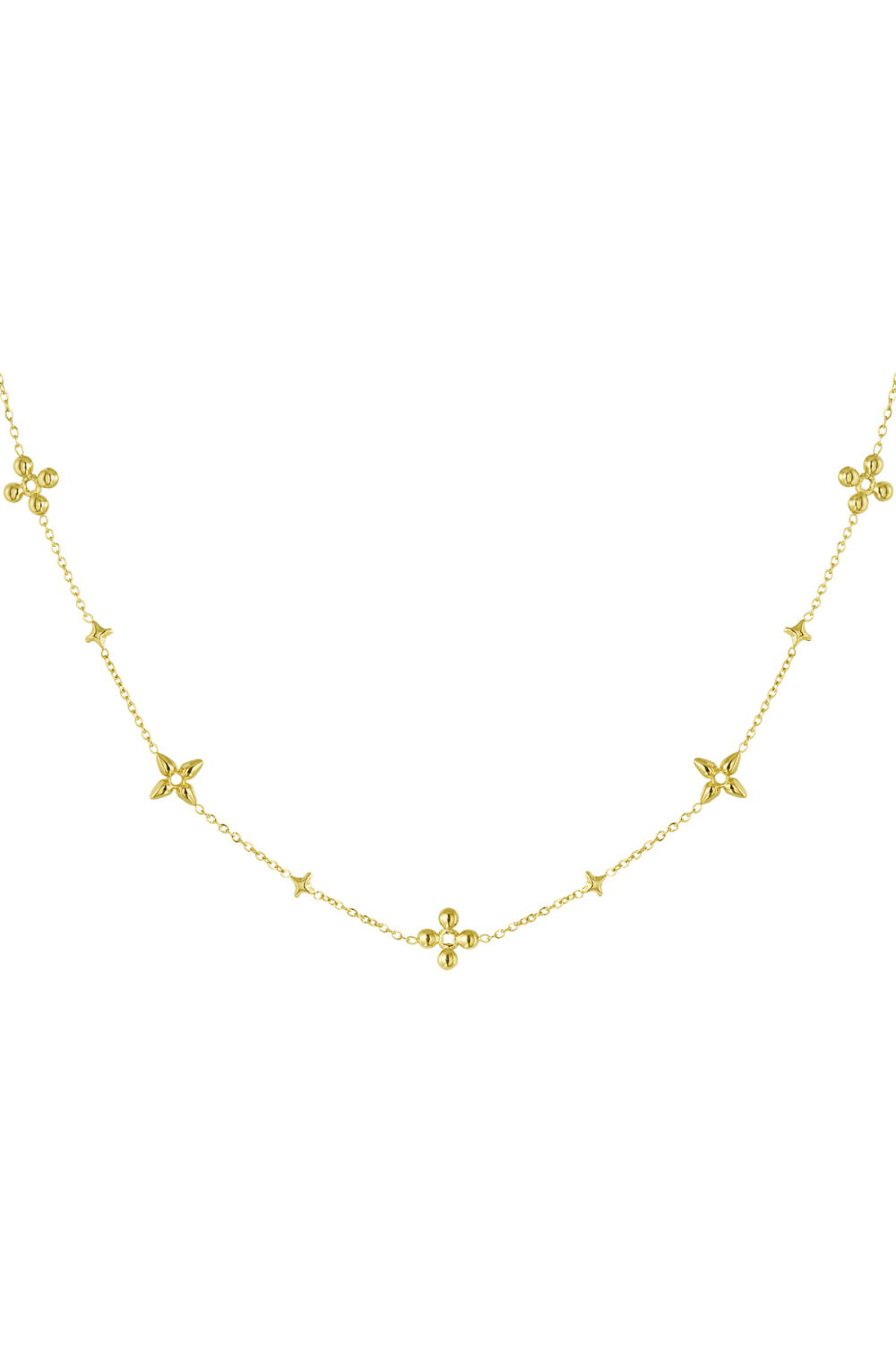 Collier De Fête Fleuri - Doré  