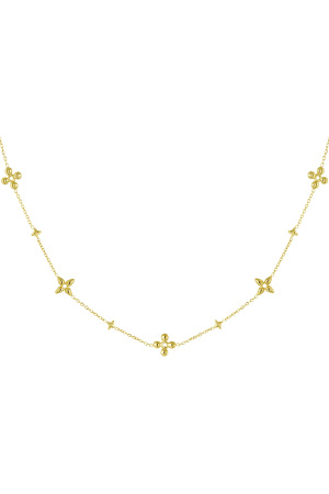 Collier De Fête Fleuri - Doré  h5 