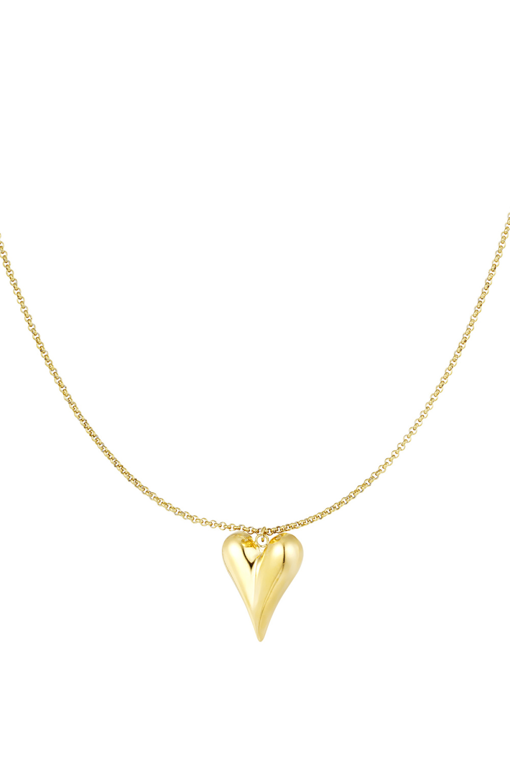 Collier Simple Coeur Iconique Moyen - Doré 
