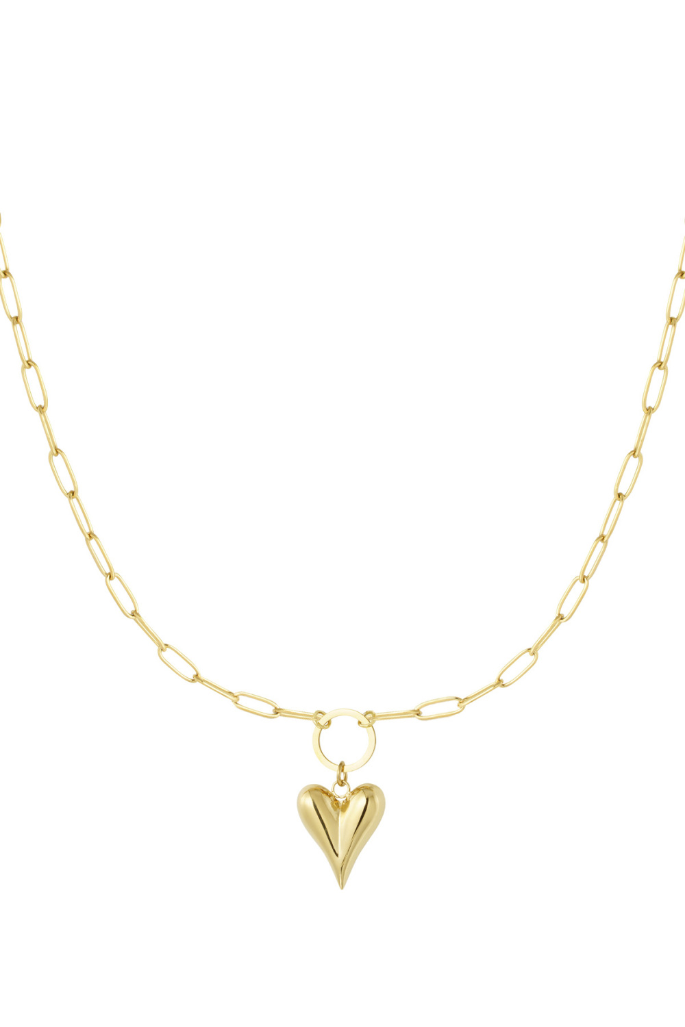 Collier Lien Avec Coeur - Doré