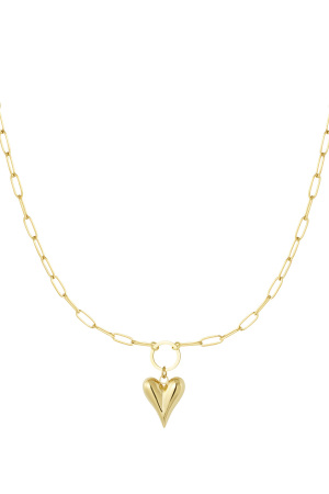 Collier Lien Avec Coeur - Doré h5
