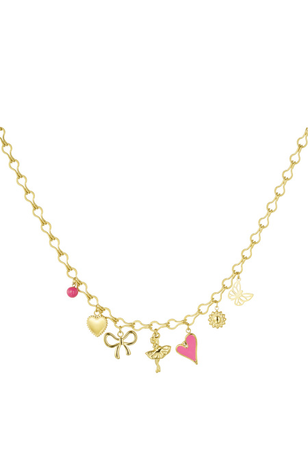 Collier charm dansant dans le ciel - doré