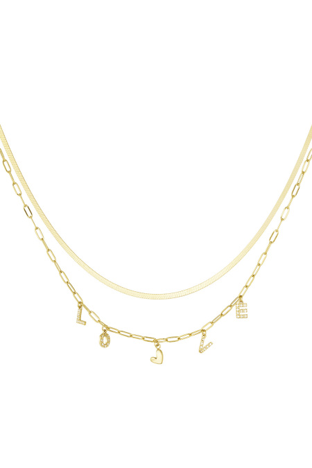 Collier Charm Lettre D'amour