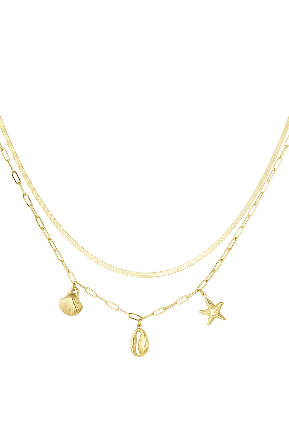 Collier Charm Bord De Mer - Doré 