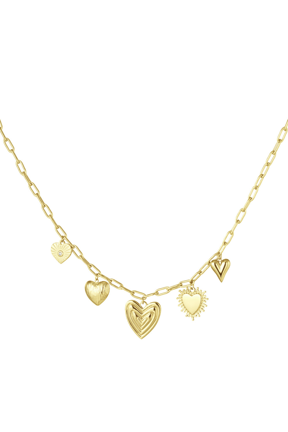 Collier Charm Coeurs Pour La Victoire 