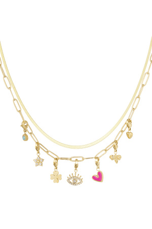Collier À Breloques Lovey Dovey - Doré h5 