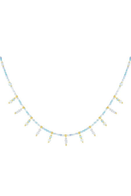 Collier Summer Sparkle - Couleur or bleu