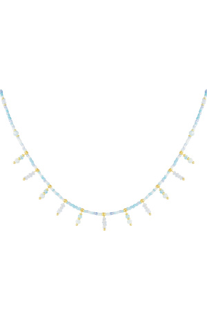 Collier Summer Sparkle - Couleur Or Bleu h5