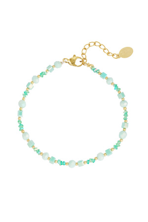 Bracelet De Cheville Beach Vibe - Vert/Couleur Or h5 