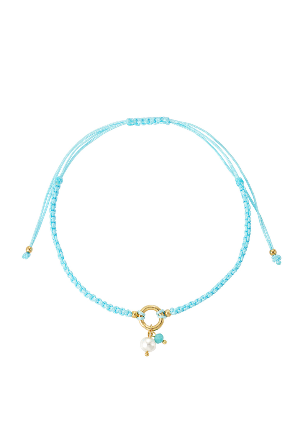 Bracelet De Cheville Simple Tressé Avec Perle 