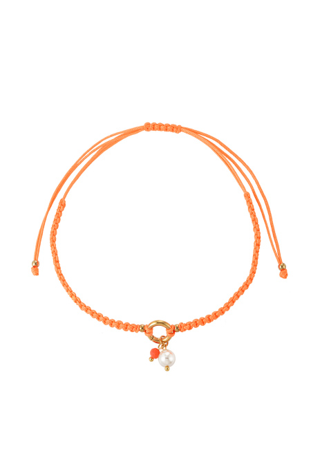 Bracelet de cheville simple tressé avec perle