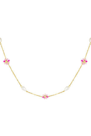 Collier Éblouissement Floral - Doré h5 