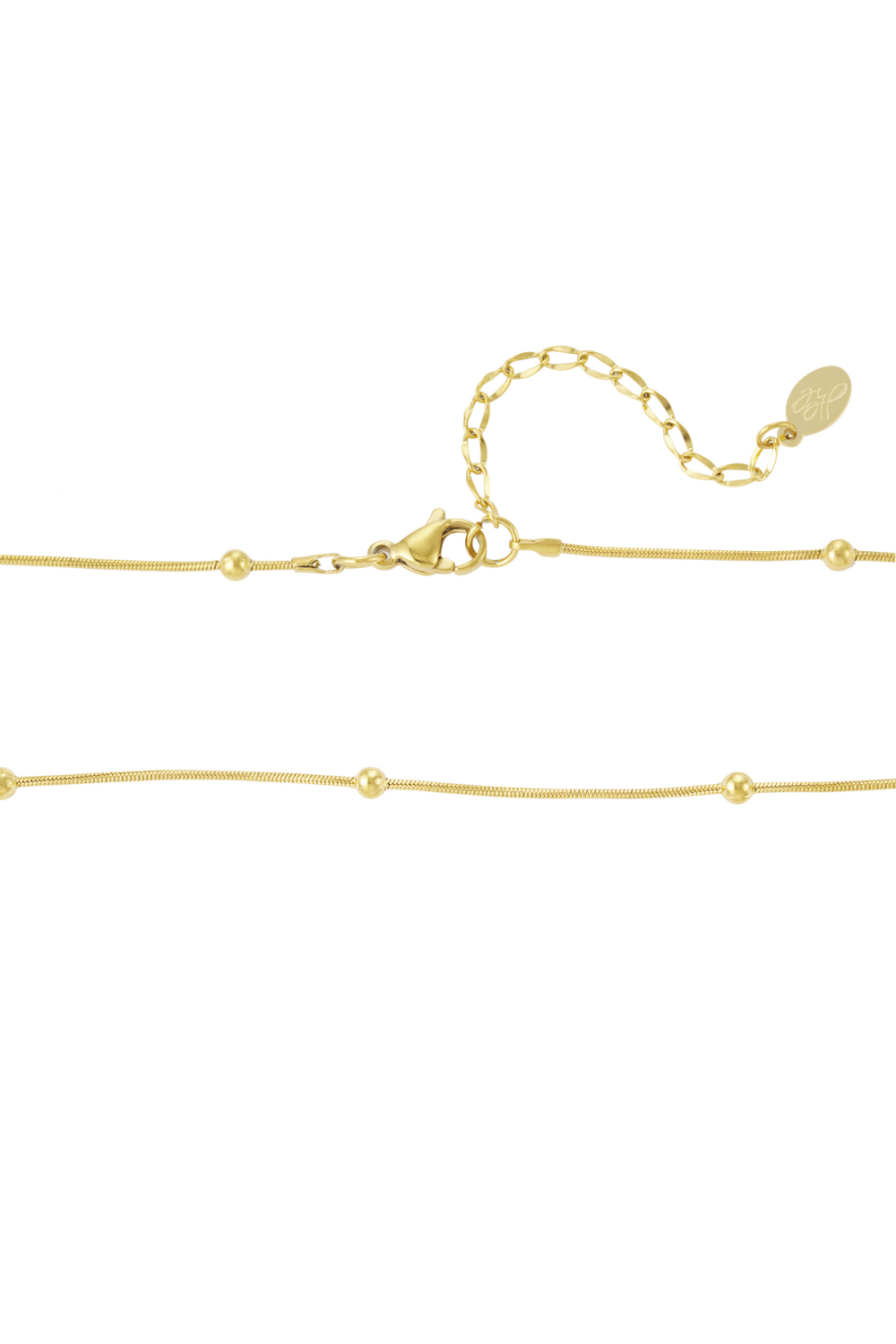 Collier Petite Boule Avec Coeur - Doré Image4