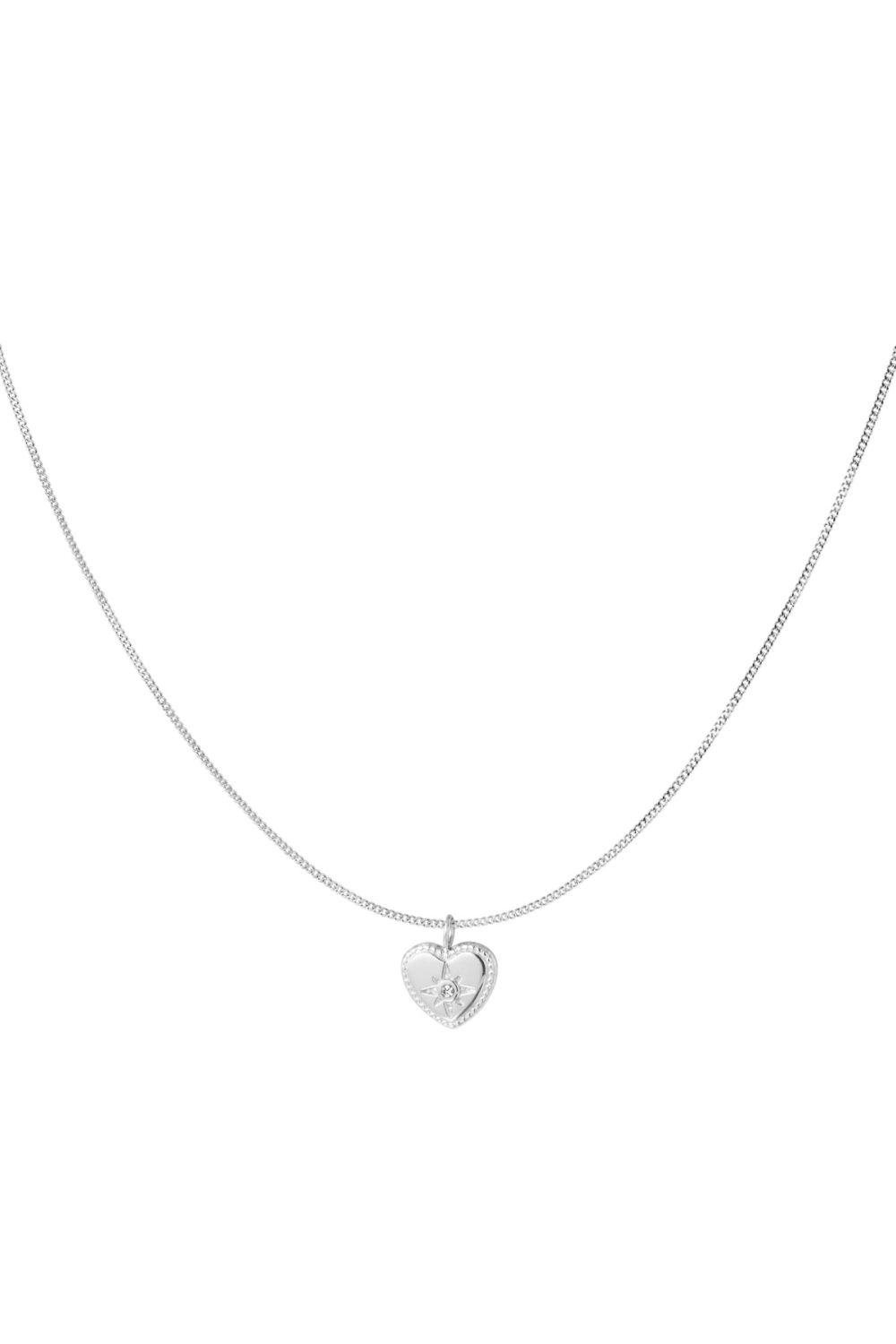 Collier Coeur Classique Avec Diamant