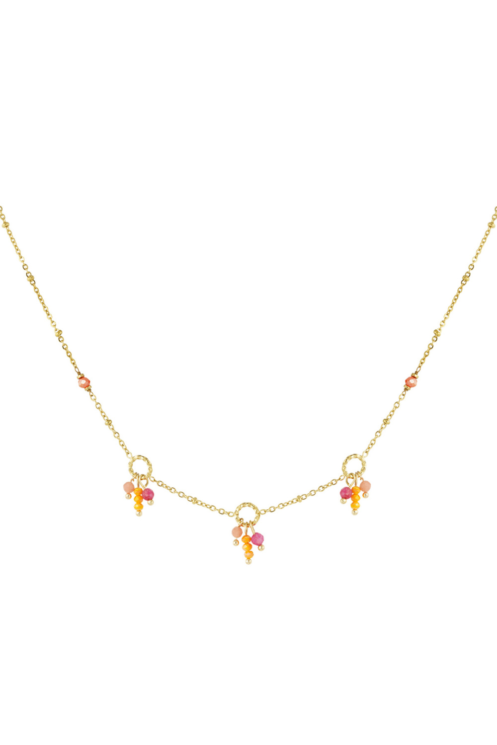Collier Fête Coloré - Rose Orange 