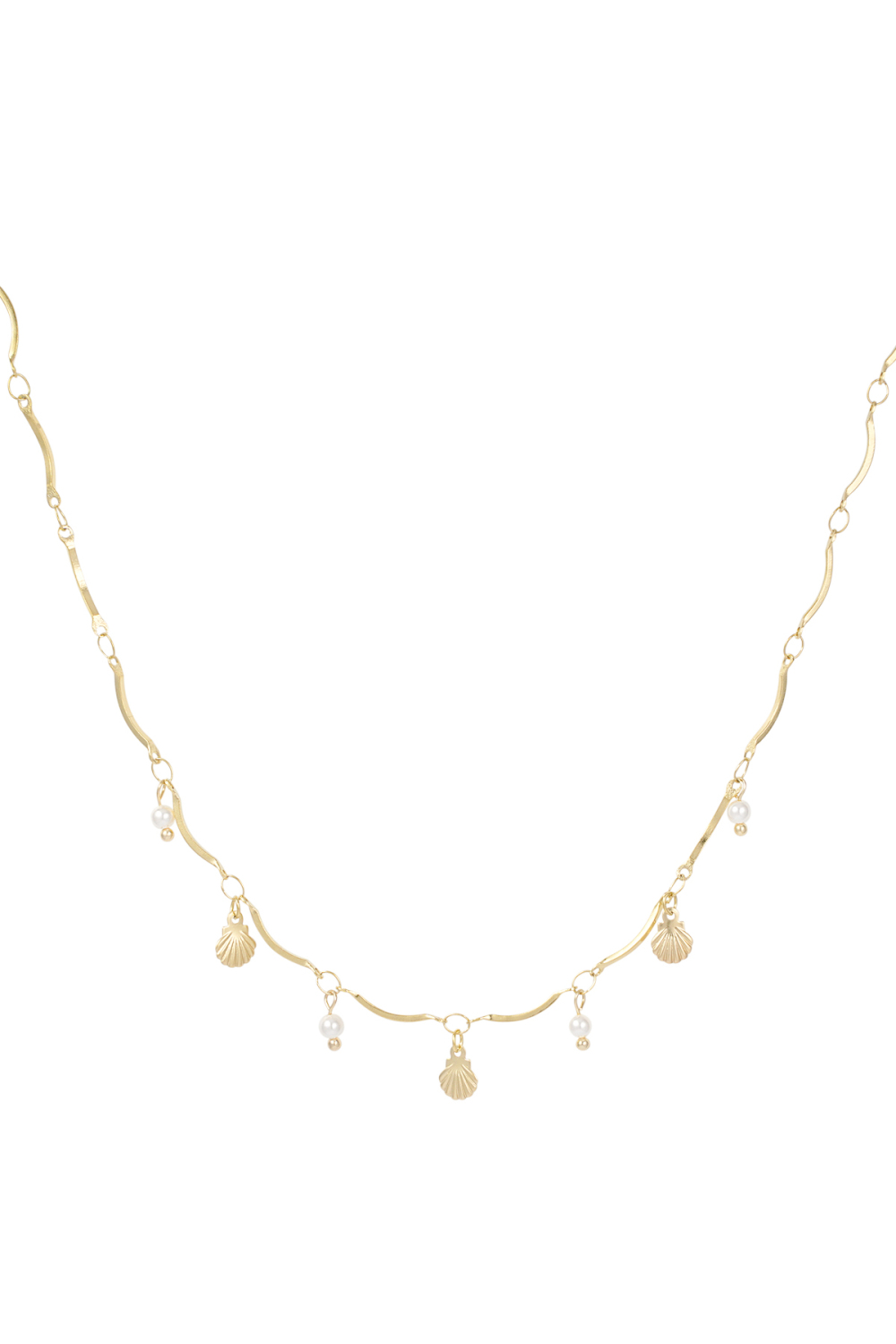 Collier Vagues De Plage - Doré  