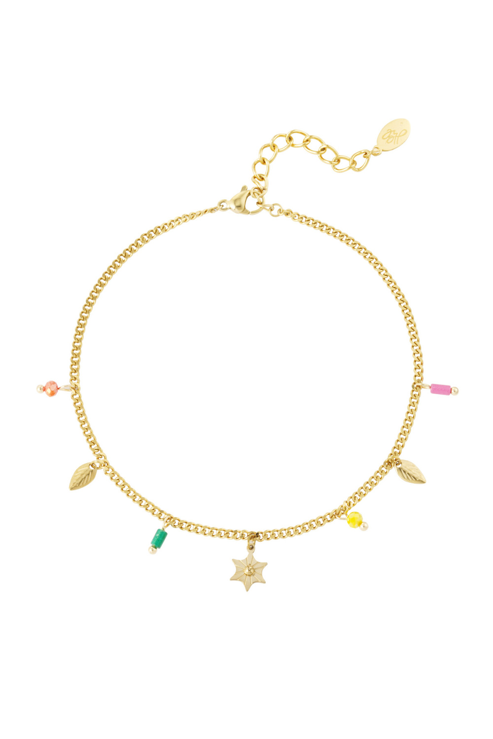 Bracelet De Cheville Étoile Plume - Doré