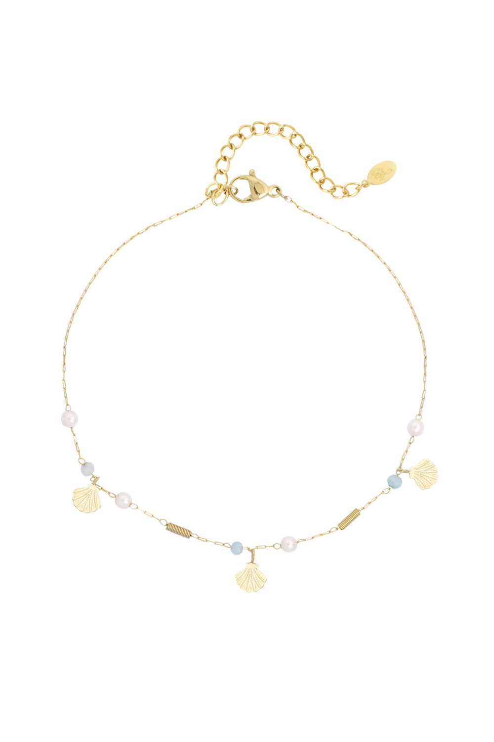 Bracelet De Cheville Plage Bleu - Doré 