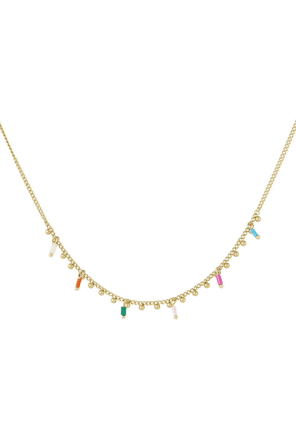Collier À Breloques Couleurs Désordonnées - Doré 
