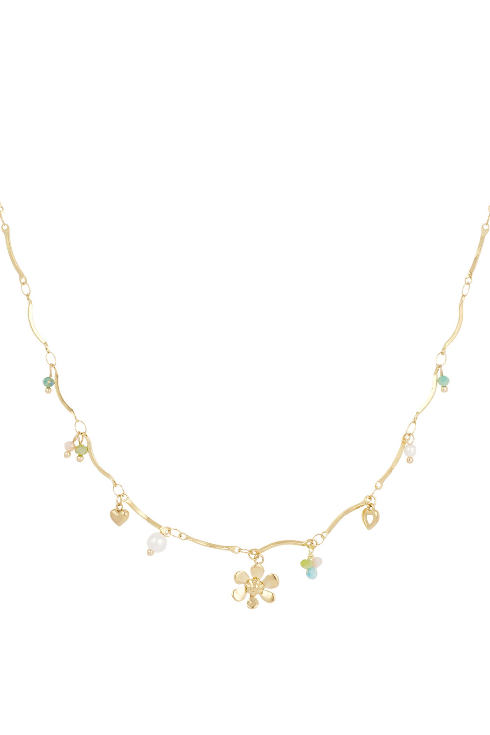 Collier Charm Fleur D'été - Doré