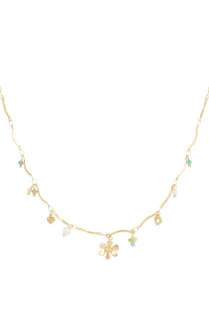 Collier Charm Fleur D'été - Doré h5